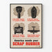 Vintage-Poster Amerikanische Sammlung gebrauchter Gummi