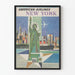 Vintage-Poster American Airlines New York Freiheitsstatue