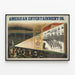 Vintage-Poster der American Entertainment Co. Filmszene und Show — gerahmtes Bild an der Wand
