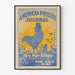 Vintage-Poster des American Poultry Journal mit Hahn im Sonnenaufgang