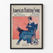 Vintage-Poster America's Knitting Song - Illustration des klassischen Strickens