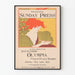 Vintage-Poster Schlachtschiff Olympia Philadelphia Sonntagspresse