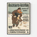 Vintage-Poster für die Ausstellung von Weihnachts- und Neujahrspostkarten