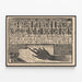Poster Linolschnitt Apoll und Marsyas – Grafische Wanddekoration — gerahmtes Bild an der Wand
