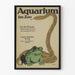 Vintage-Poster Aquarium im Zoo mit Frosch und Schlange
