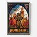 Wanddekoration Poster im Aquileia-Stil mit Buntglasdesign