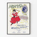Vintage-Poster Araminta im roten Kleid für Wanddekoration