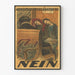 Deutscher Vintage-Poster gegen die Verlängerung der Arbeitszeit