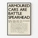 Vintage-Poster Panzerwagen Schlachtkeil - Historische Militär-Wanddekoration