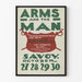 Vintage-Poster Arms and the Man zur Wanddekoration