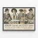 Vintage-Poster Arrow Collars und Cluett Hemden - Wanddekoration Herrenmode — gerahmtes Bild an der Wand