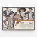 Vintage-Poster Arrow Collars und Cluett Hemden - Elegante Wanddekoration — gerahmtes Bild an der Wand
