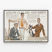 Vintage-Werbeplakat Arrow Collars and Shirts 1913 — gerahmtes Bild an der Wand
