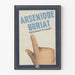 Vintage-Poster Arseniodé Buriat rekonstruierend, Handdesign und Retro-Typografie