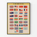 Historisches Poster - Alliiertenflaggen gegen die Achse
