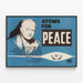 Vintage-Poster Atoms for Peace - Retro-Wanddekoration Politisch — gerahmtes Bild an der Wand