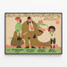 Vintage-Poster Ausstellung Fleischerei im Zoo — gerahmtes Bild an der Wand