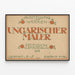Ausstellungsposter von Werken ungarischer Maler im Jugendstil — gerahmtes Bild an der Wand
