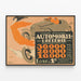 Vintage-Poster Lotterie Automobil Berlin — gerahmtes Bild an der Wand