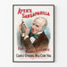 Vintage-Poster Ayer's Sarsaparilla Wanddekoration im Retro-Stil