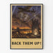 Vintage-Poster Back Them Up - Stirling-Bombardements im Einsatz