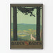 Vintage-Poster Baden-Baden Landschaft gerahmt