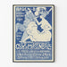 Art Nouveau-Blaues Poster für Maskenball in Baden-Baden 1901