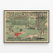 Vintage-Poster Ball der Grenouillère Wanddekoration — gerahmtes Bild an der Wand