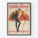Dekoratives Poster Moulin Rouge Paris Frau Feder