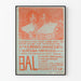 Vintage-Poster für den Wohltätigkeits-Bal mit Ballon für die Polnische Schule