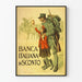 Vintage-Poster der Italienischen Diskontbank – Historische Wanddekoration