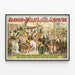 Vintage-Poster Barnum & Bailey’s Neues Großartiges Spektakel Cleopatra — gerahmtes Bild an der Wand