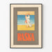 Vintage-Dekorposter Baška Strand und Retro-Mode