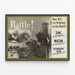 Vintage-Poster Seeschlacht im Krieg — gerahmtes Bild an der Wand