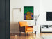 Plakat Kunstball mit farbiger fantastischer Figur