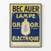 Vintage-Poster Bec Auer Elektrische Lampe O.R.