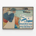 Vintage-Reiseposter Belgien - Linie Ostende-London England — gerahmtes Bild an der Wand