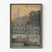 Vintage-Poster Strasbourg und die Vogesen, Retro-Wanddekoration