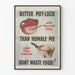 Vintage-Poster Better Pot-Luck - Historische Wanddekoration