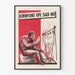 Vintage-Propagandaposter gegen den Kommunismus in Rot und Schwarz