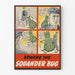 Vintage-Poster zur Sensibilisierung für das Sparen - Vorsicht vor dem Verschwendungs-Käfer