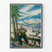Vintage-Ski-Poster in verschneiter Berglandschaft