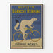 Vintage-Poster Weißes Fahrrad Hermine auf Hutchinson-Reifen