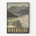 Vintage-Poster Biocholine gegen Tuberkulose – Wanddekoration mit Berg und Schnee