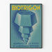 Vintage-Poster Biotrigon – Retro-Wanddekoration in Blau