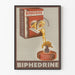 Vintage-Werbeplakat BIPHEDRINE Nasentropfen