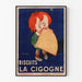 Vintage-Poster von Biscuits La Cigogne für Wanddekoration