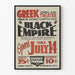 Plakat Freilichttheater Black Empire - Vintage Wanddekoration