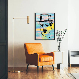 Street Art Gemälde – Charlie Chaplin Pastell