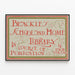 Vintage-Poster Blackie's Schul- und Heim-Bibliothek — gerahmtes Bild an der Wand